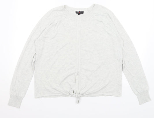 Poof New York Womens Grey   Pullover Jumper Size L