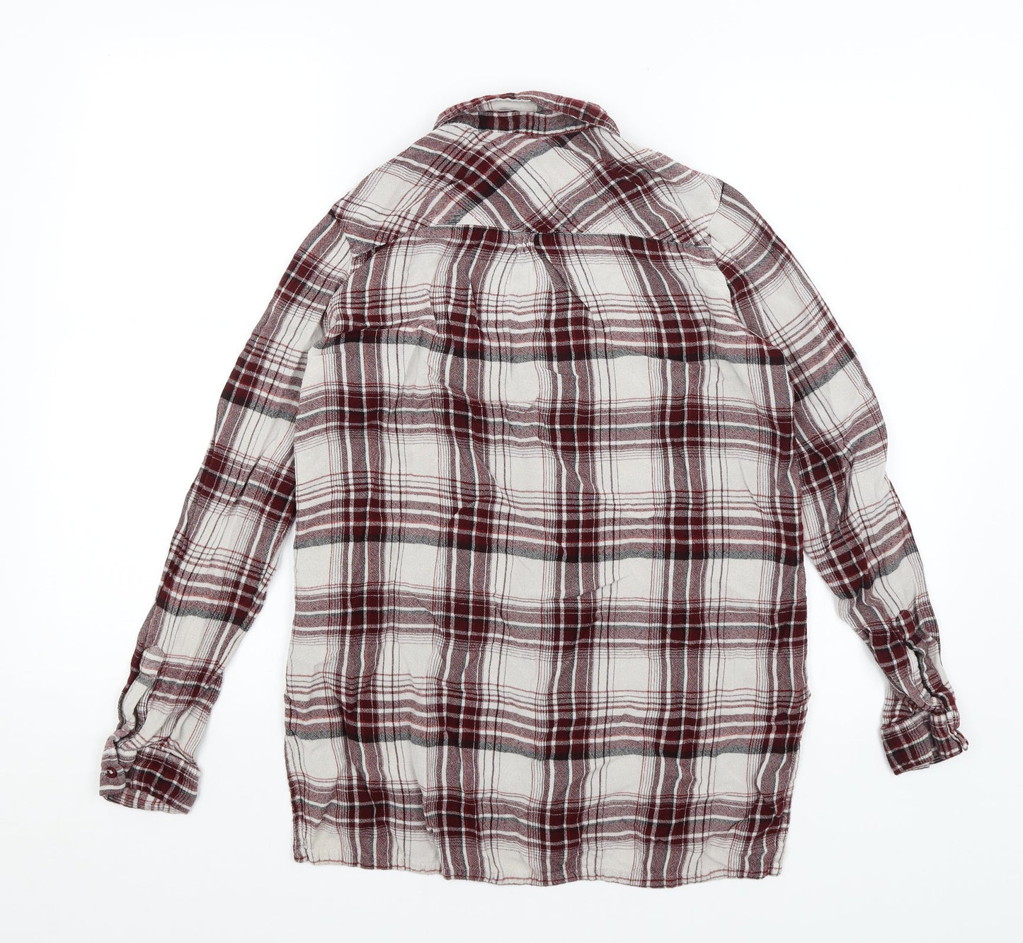 Womens UK Size 12 New Look Red Basic Button-Up