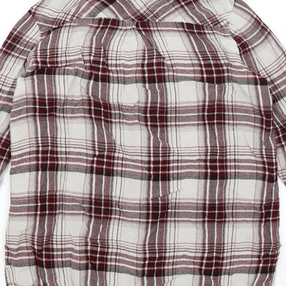 Womens UK Size 12 New Look Red Basic Button-Up