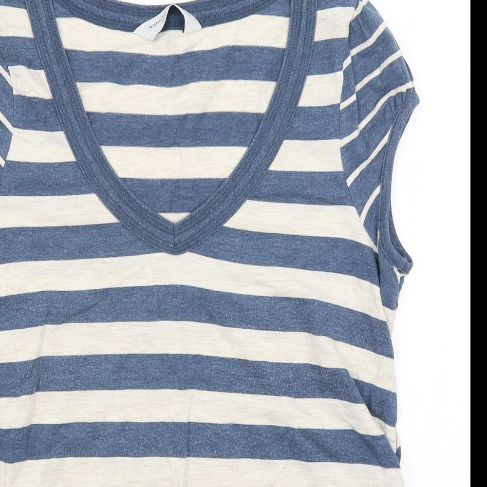 Womens UK Size 12 Dorothy Perkins Blue Basic T-Shirt