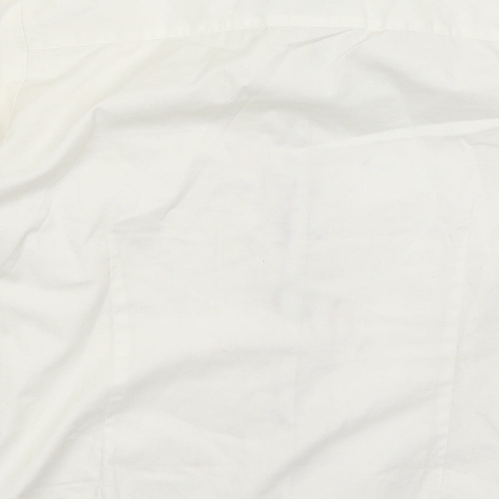 Mens UK Size S DASH White  Button-Up Long Sleeve Casual Shirt