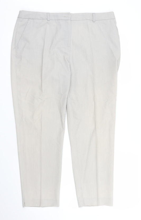 Womens UK Size 14 Dorothy Perkins Regular Fit Pedal Pusher Beige Trousers