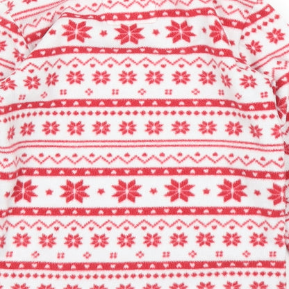 F&F Girls Red Fair Isle  Top Pyjama Top Size 4 Years