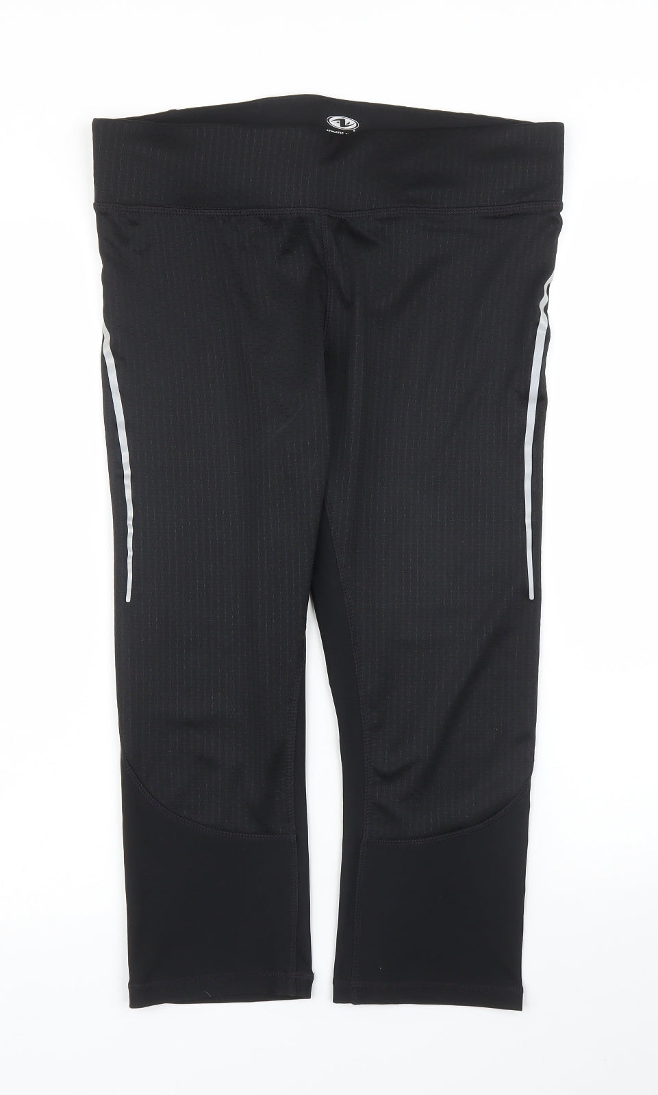 Womens UK Size M Athletics Regular Fit Compression Black Leggings