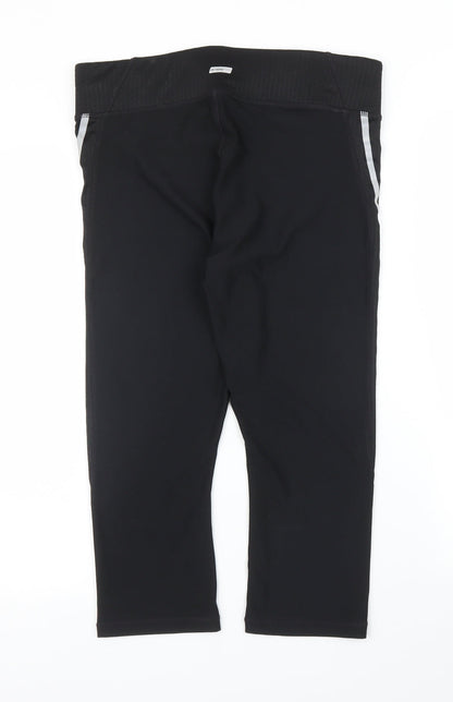 Womens UK Size M Athletics Regular Fit Compression Black Leggings