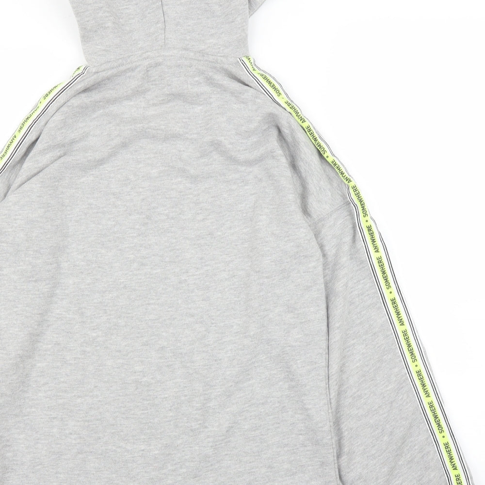 Womens UK Size XS Pull&Bear Grey Pullover Hoodie