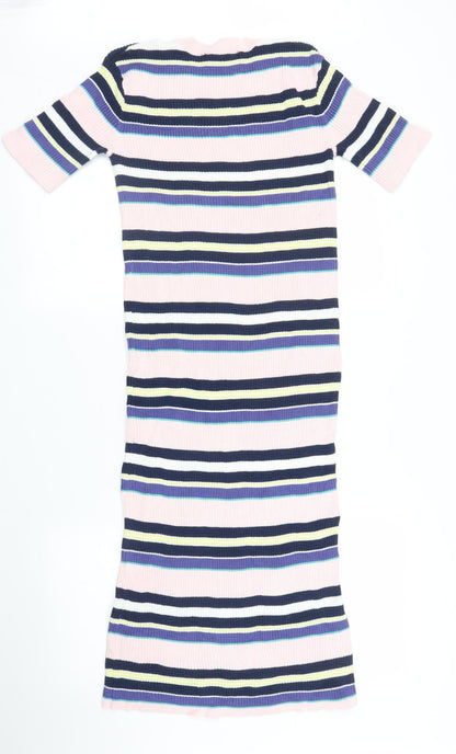 Swell Womens Pink Striped  Jumper Dress  Size 10