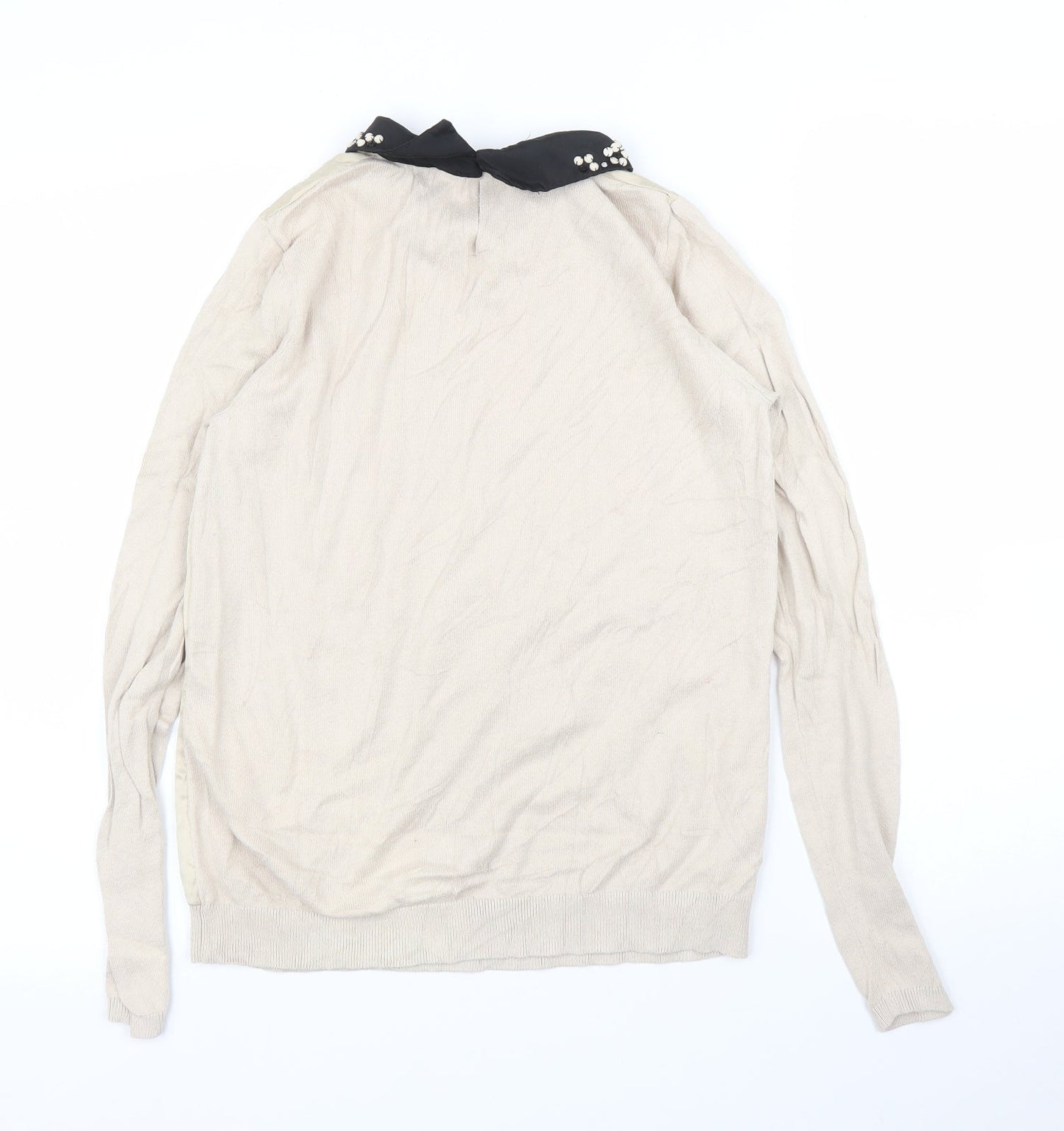 Womens UK Size 8 Warehouse Beige Pullover Jumper