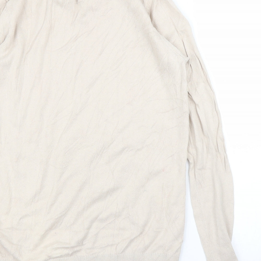 Womens UK Size 8 Warehouse Beige Pullover Jumper