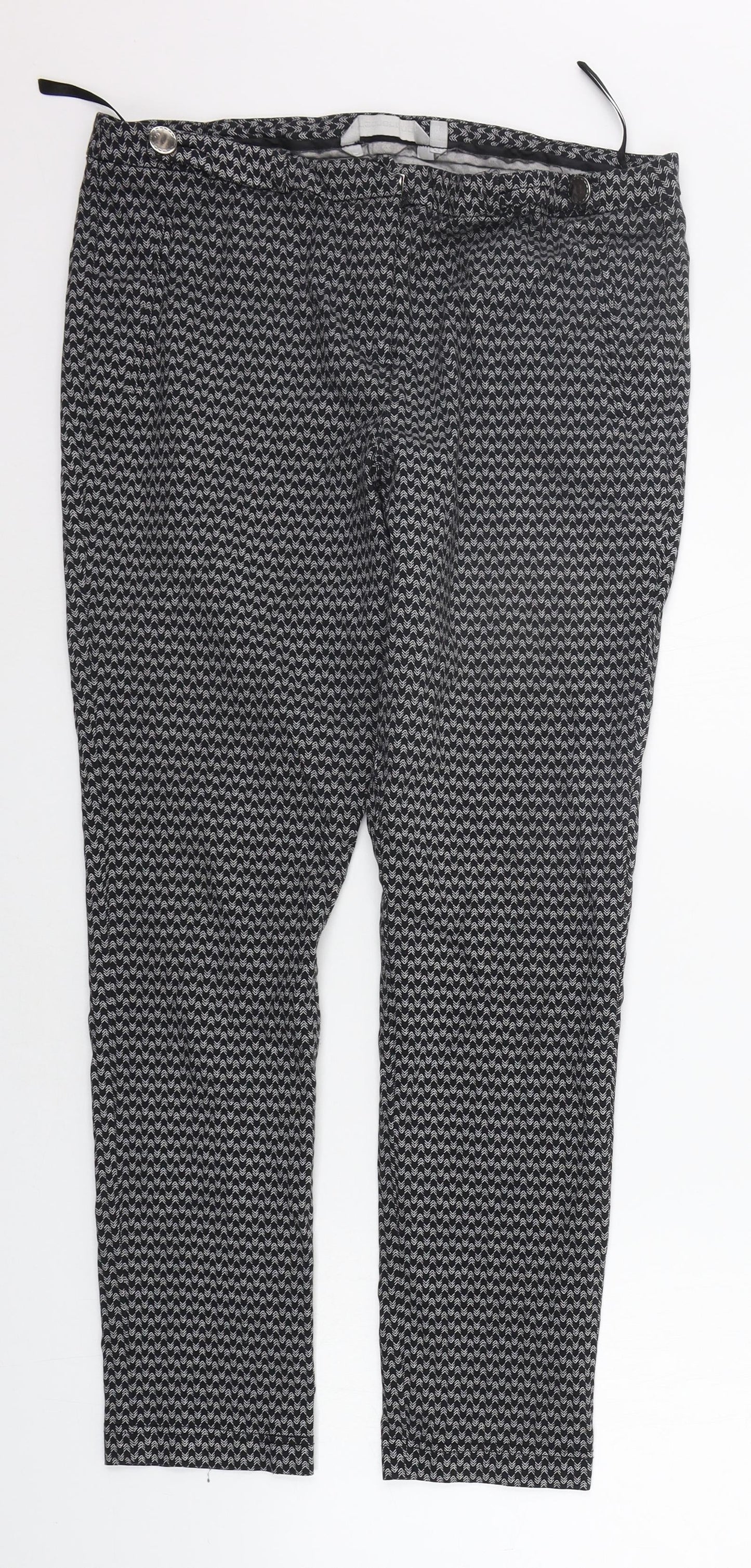 Womens UK Size 14 Red Herring Regular Fit  Black Trousers