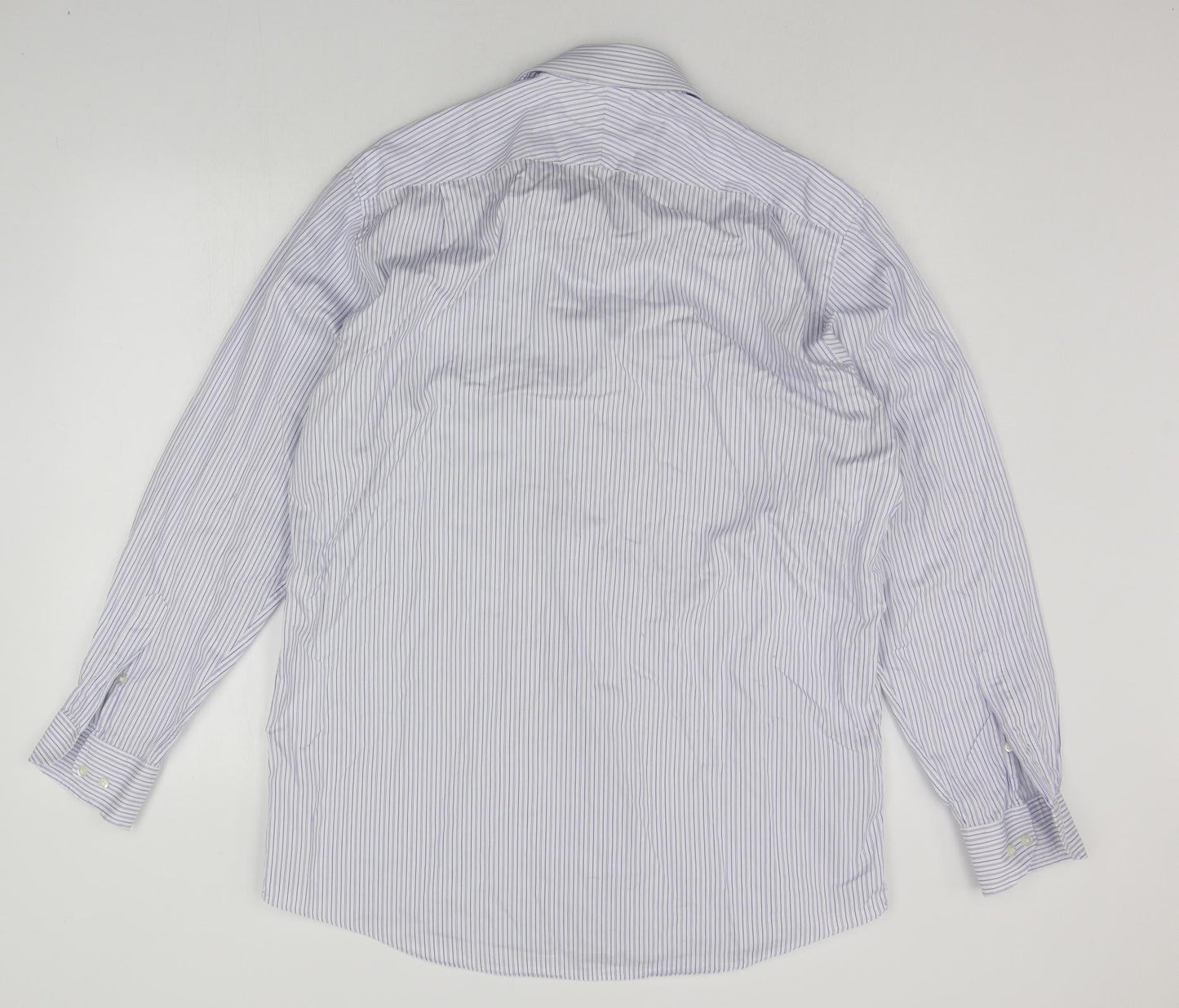 questa & reed Mens White Polka Dot   Button-Up Size 16