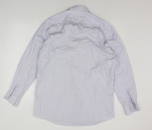 questa & reed Mens White Polka Dot   Button-Up Size 16