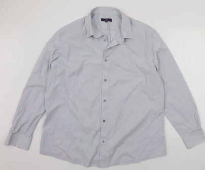 George Mens Grey    Button-Up Size 18