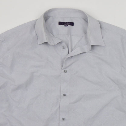 George Mens Grey    Button-Up Size 18