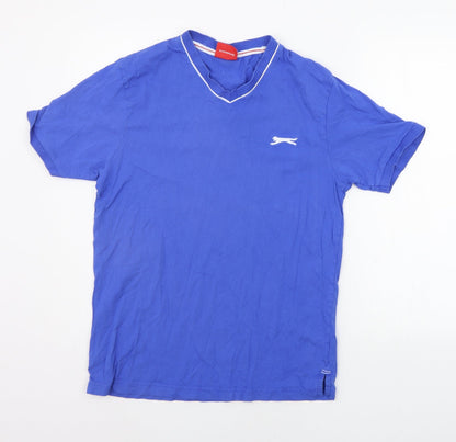 Womens UK Size S Slazenger Blue Basic T-Shirt