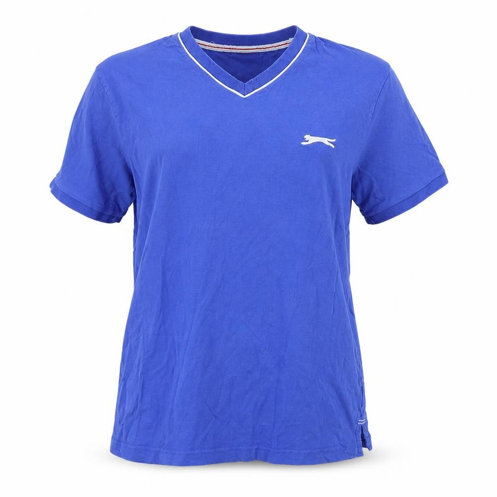 Womens UK Size S Slazenger Blue Basic T-Shirt