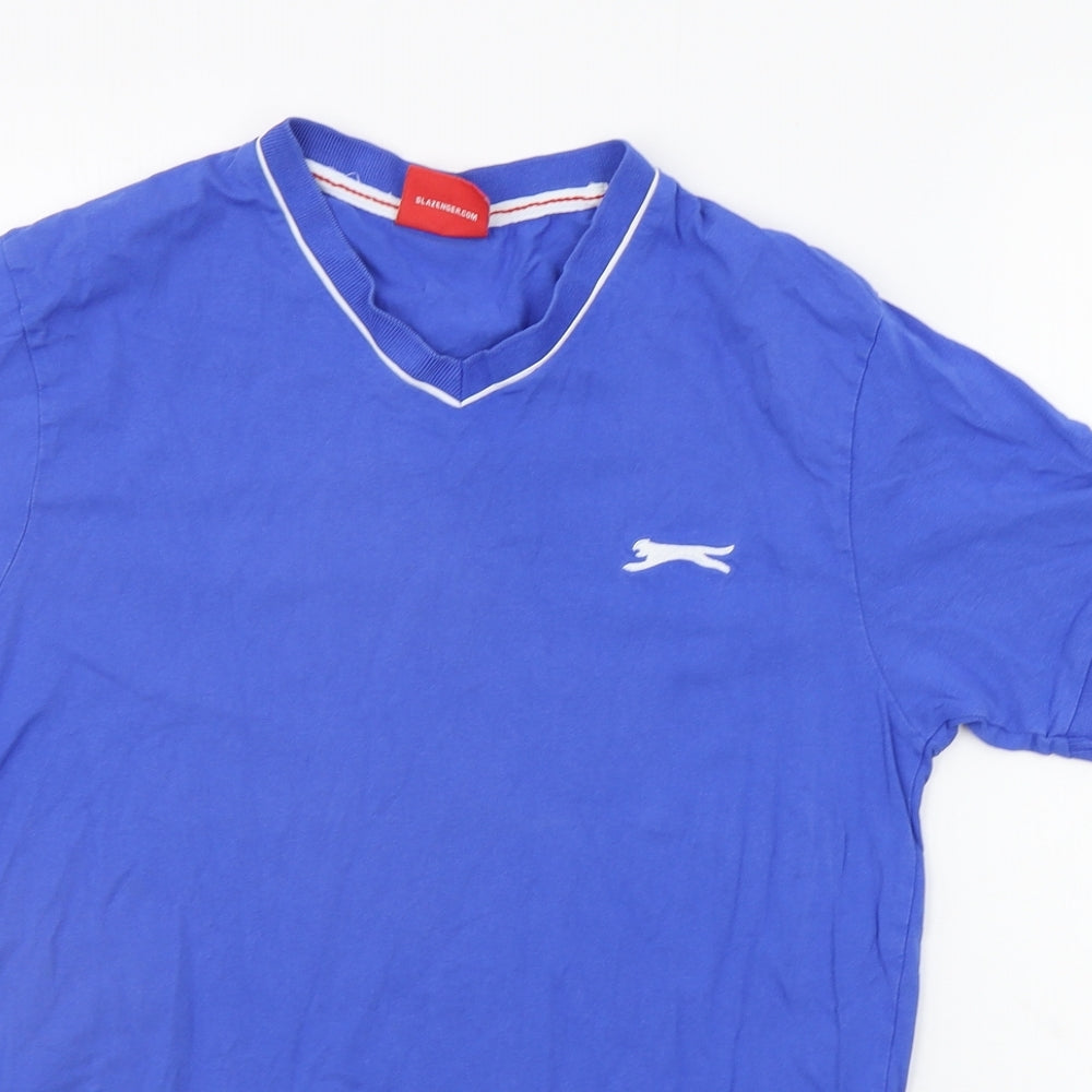 Womens UK Size S Slazenger Blue Basic T-Shirt