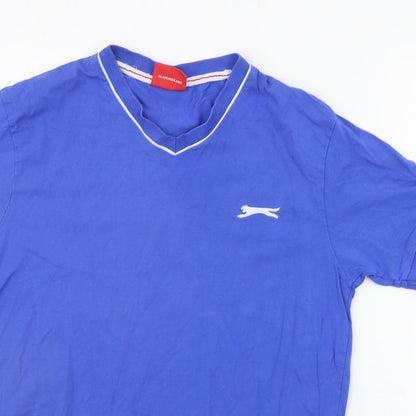 Womens UK Size S Slazenger Blue Basic T-Shirt