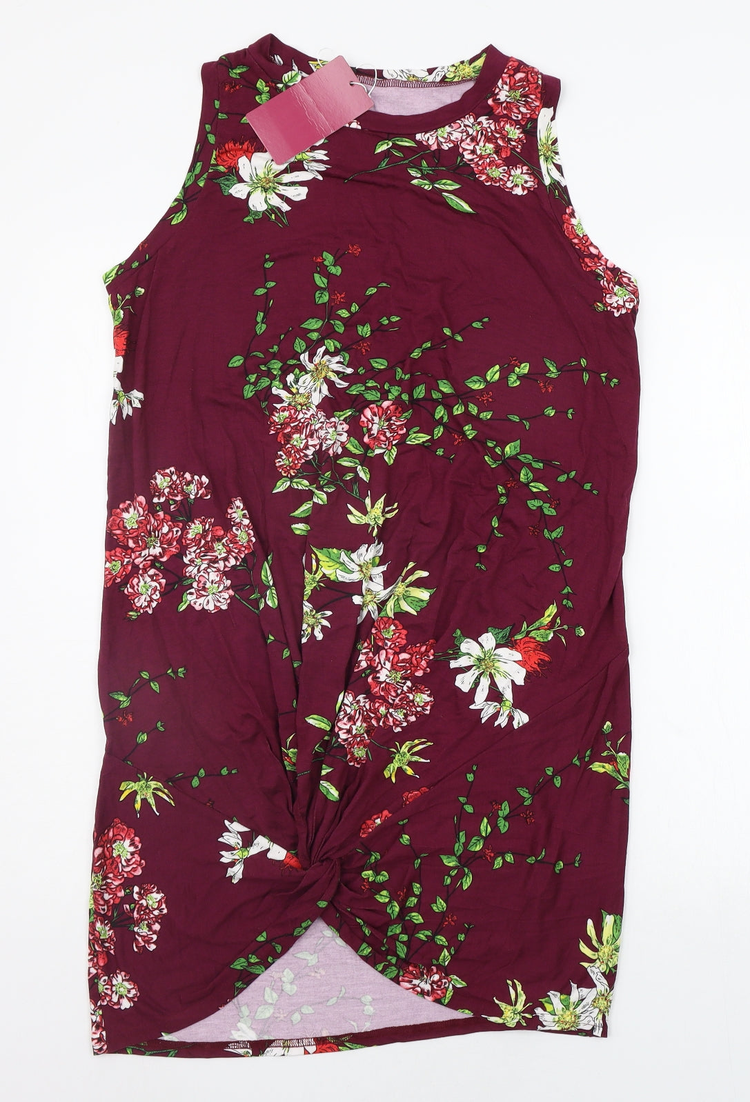 pceaiih Womens Purple Floral  A-Line  Size M