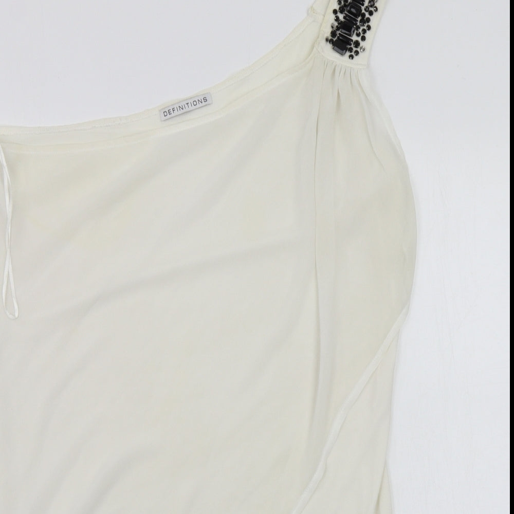 Definitions  Womens White   Basic Tank Size 18