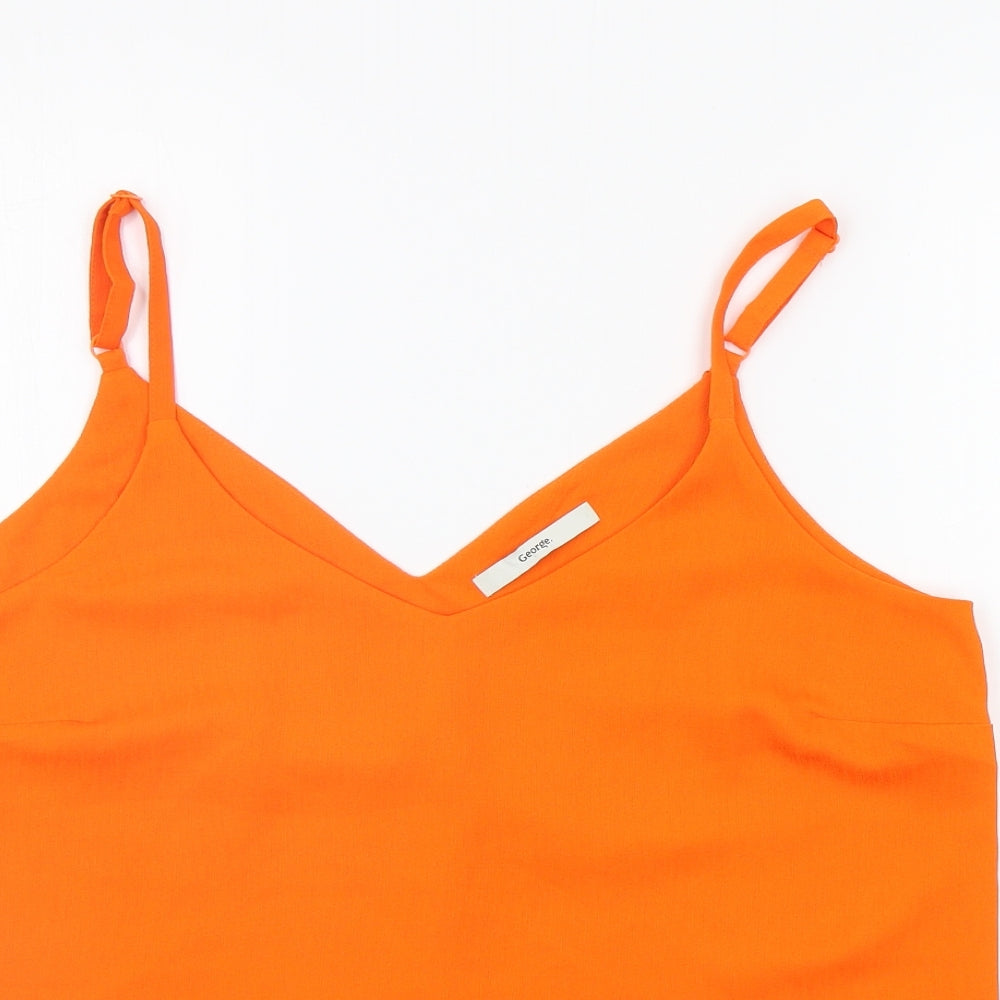 George Womens Orange   Basic Blouse Size 12