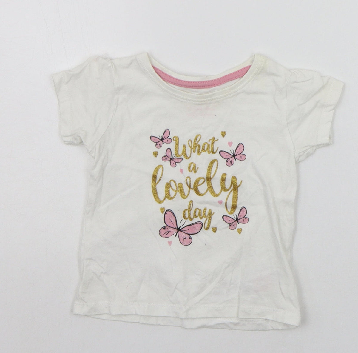 Primark Baby White   Basic T-Shirt Size 12-18 Months