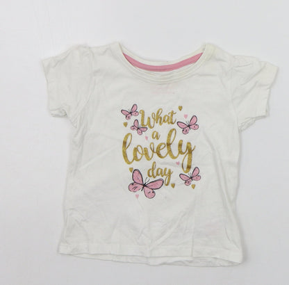 Primark Baby White   Basic T-Shirt Size 12-18 Months