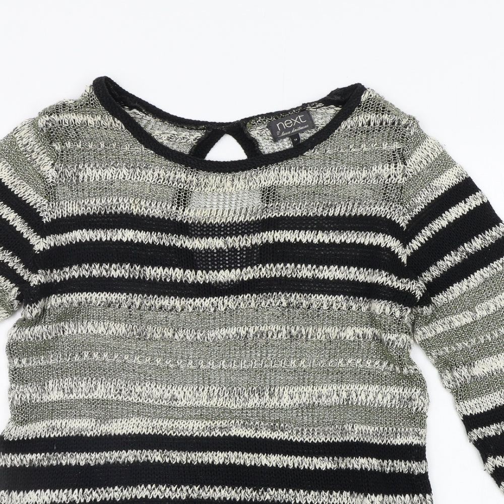 NEXT Womens Beige Striped  A-Line  Size 14