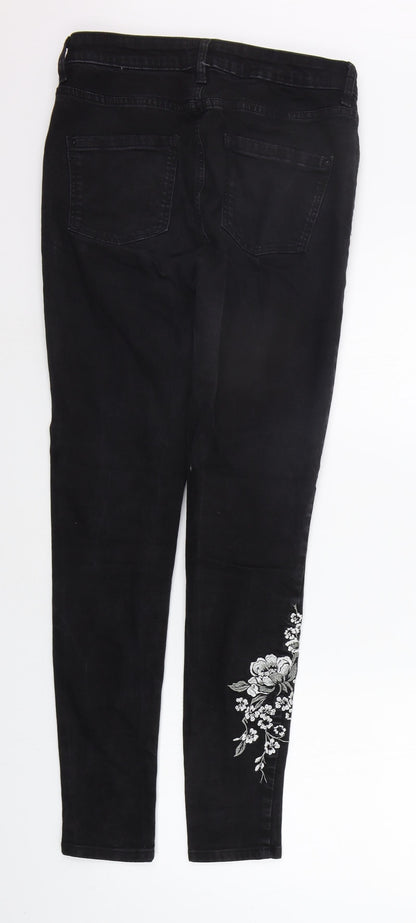 Preworn Womens Black   Skinny Jeans Size 10 L29 in