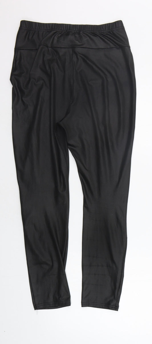 Womens UK Size 12 Boohoo Regular Fit Jegging Black Trousers