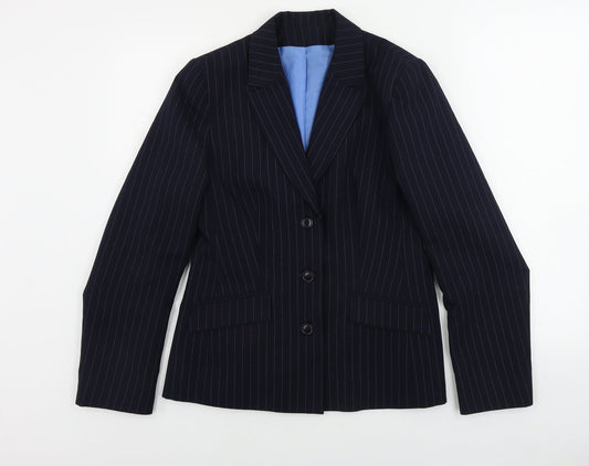 Dorothy Perkins  Womens Blue Striped  Jacket Blazer Size 12