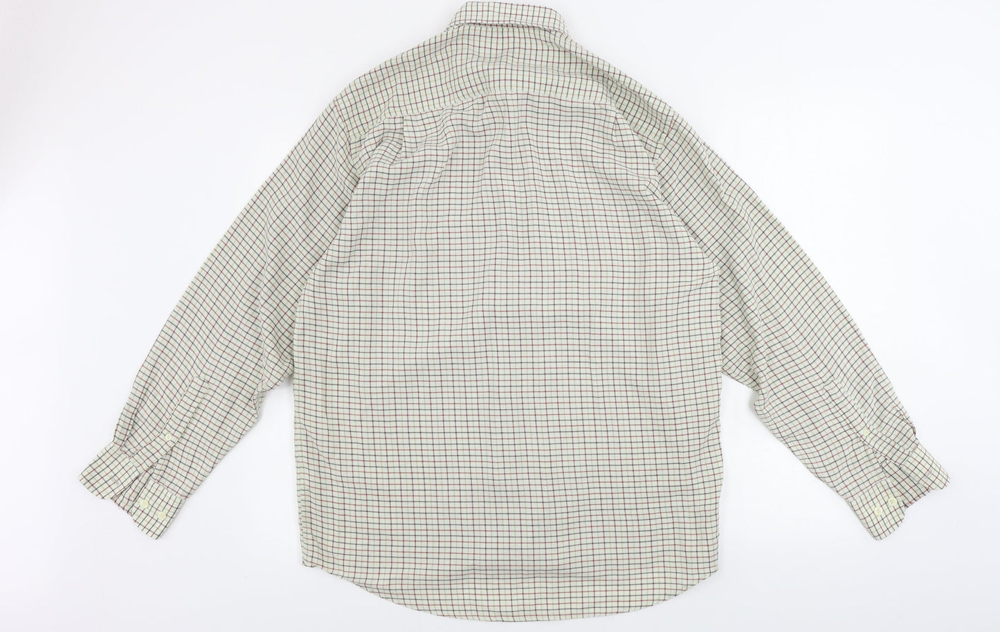 Mens UK Size 16.5 Berkertex White  Button-Up Long Sleeve Casual Shirt
