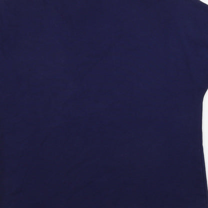 Womens UK Size L Marble Blue Basic Polo