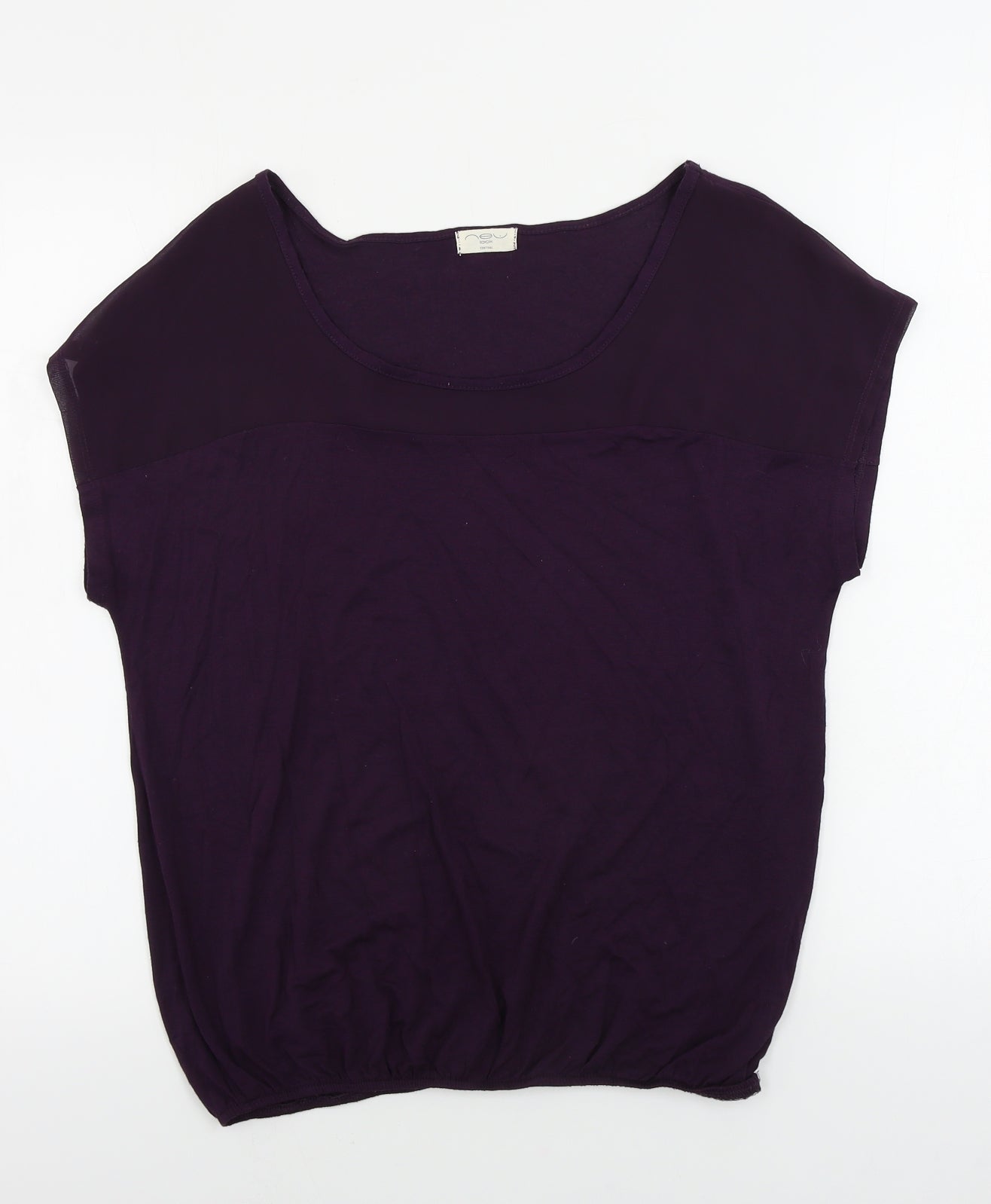 Womens UK Size 8 New Look Purple Basic Blouse