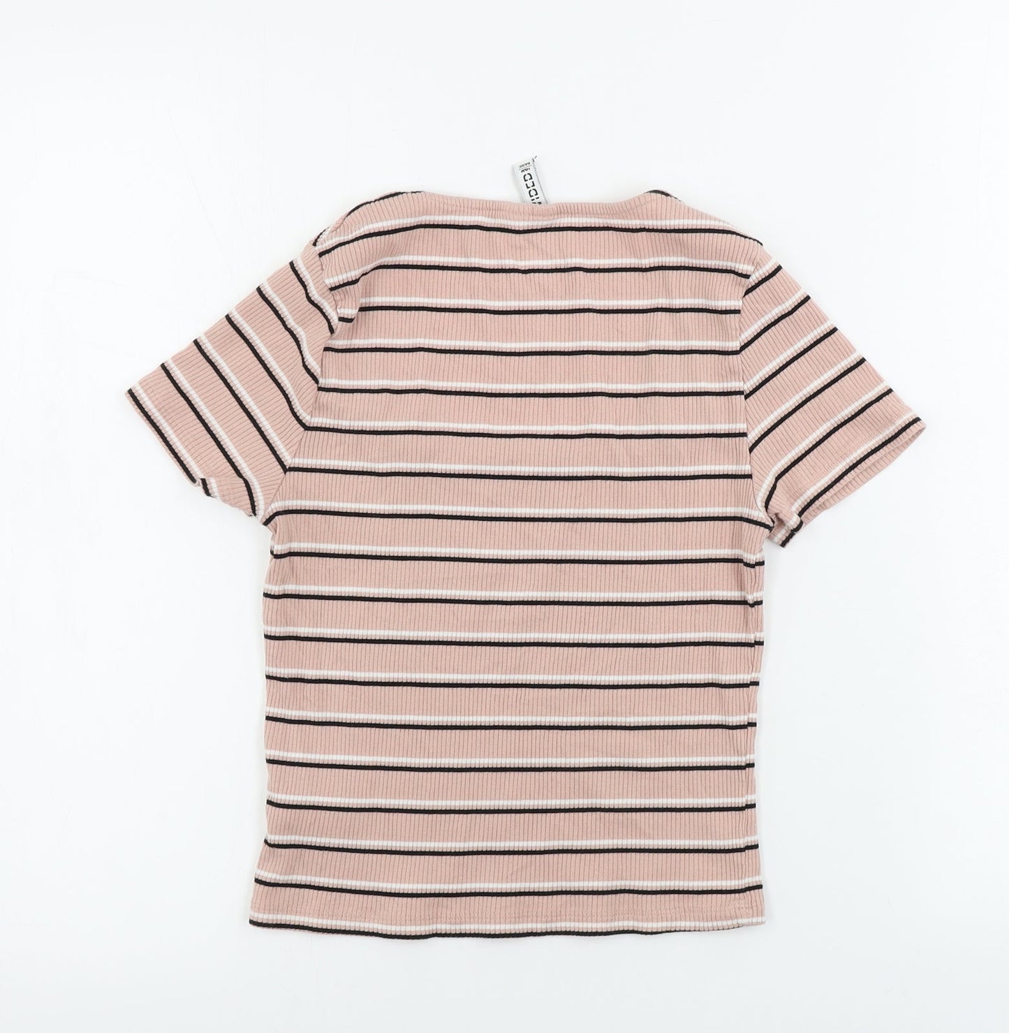 Womens UK Size M H&M Pink Basic T-Shirt