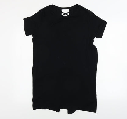 Womens UK Size 8 River Island Black Basic T-Shirt