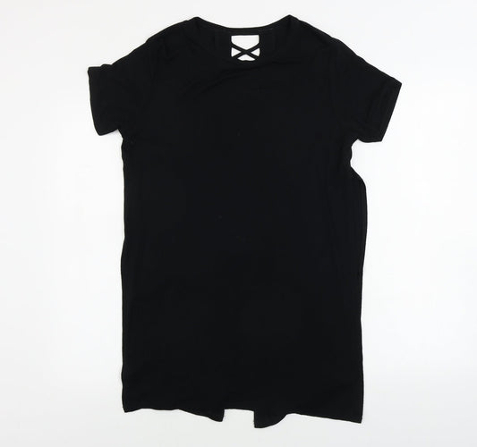 Womens UK Size 8 River Island Black Basic T-Shirt