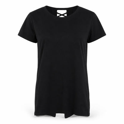Womens UK Size 8 River Island Black Basic T-Shirt