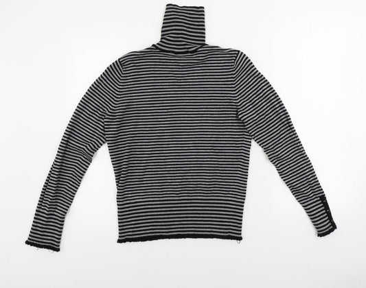Debenhams  Womens Grey Striped  Pullover Jumper Size 14