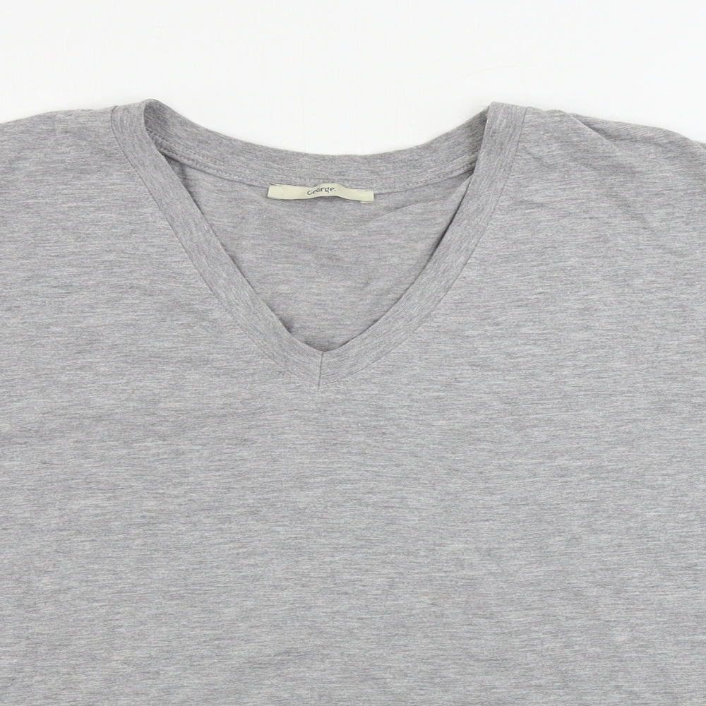 George  Mens Grey    T-Shirt Size L