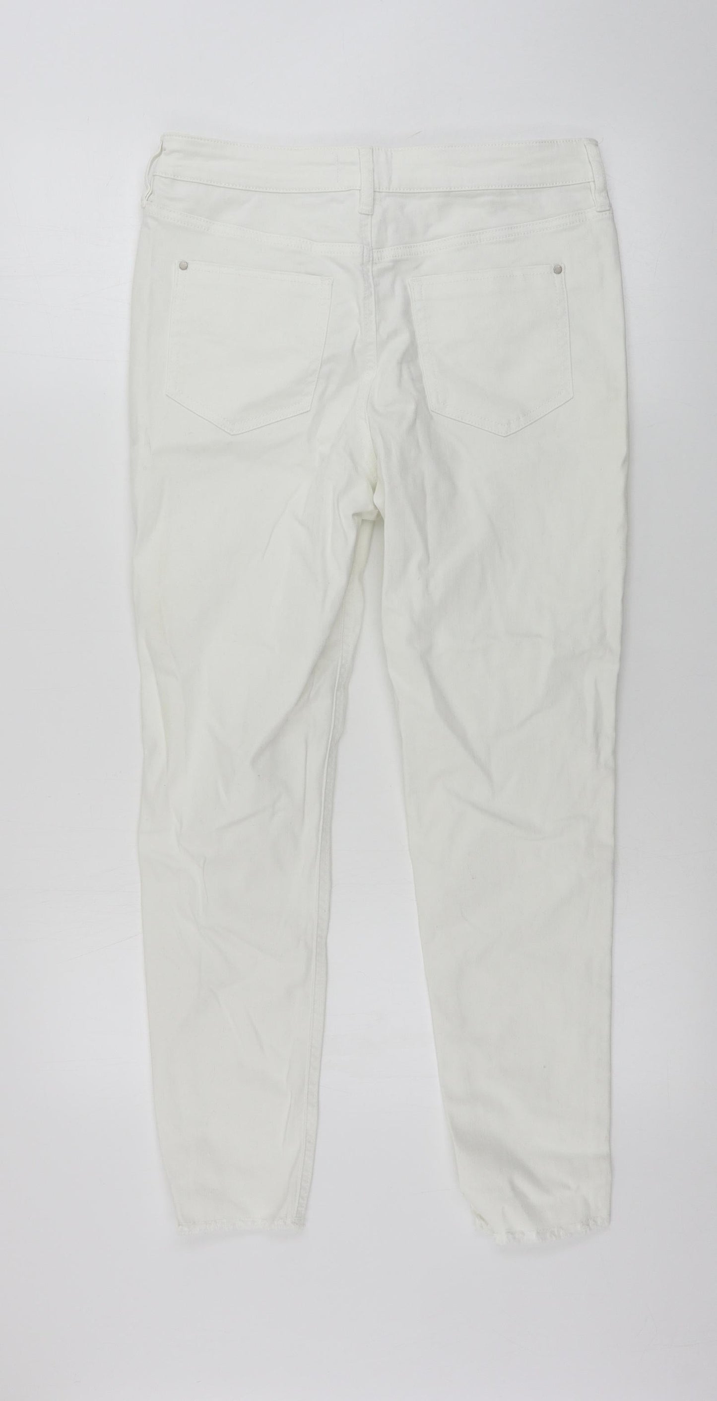 F&F  Womens White   Straight Jeans Size 28 in L26 in