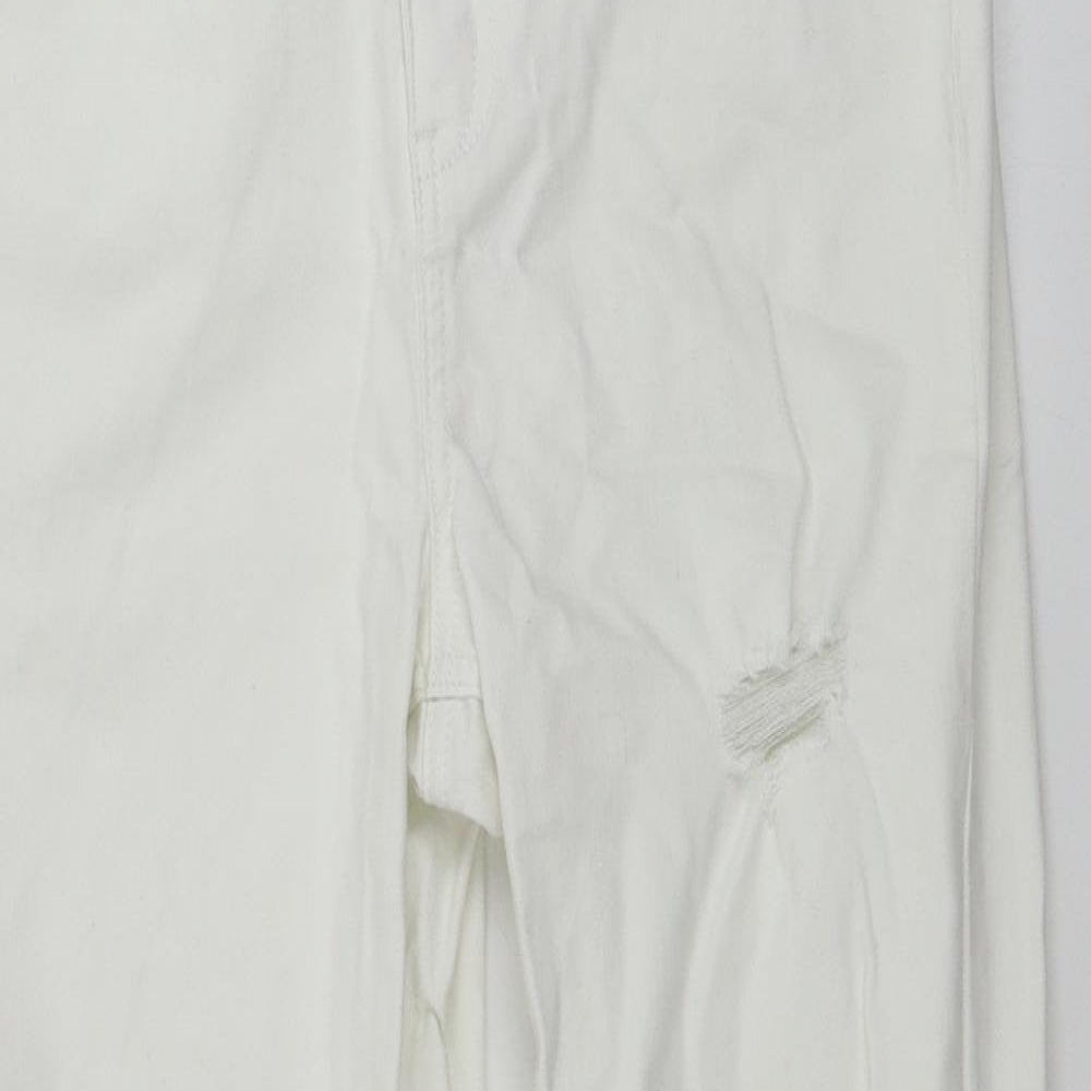 F&F  Womens White   Straight Jeans Size 28 in L26 in