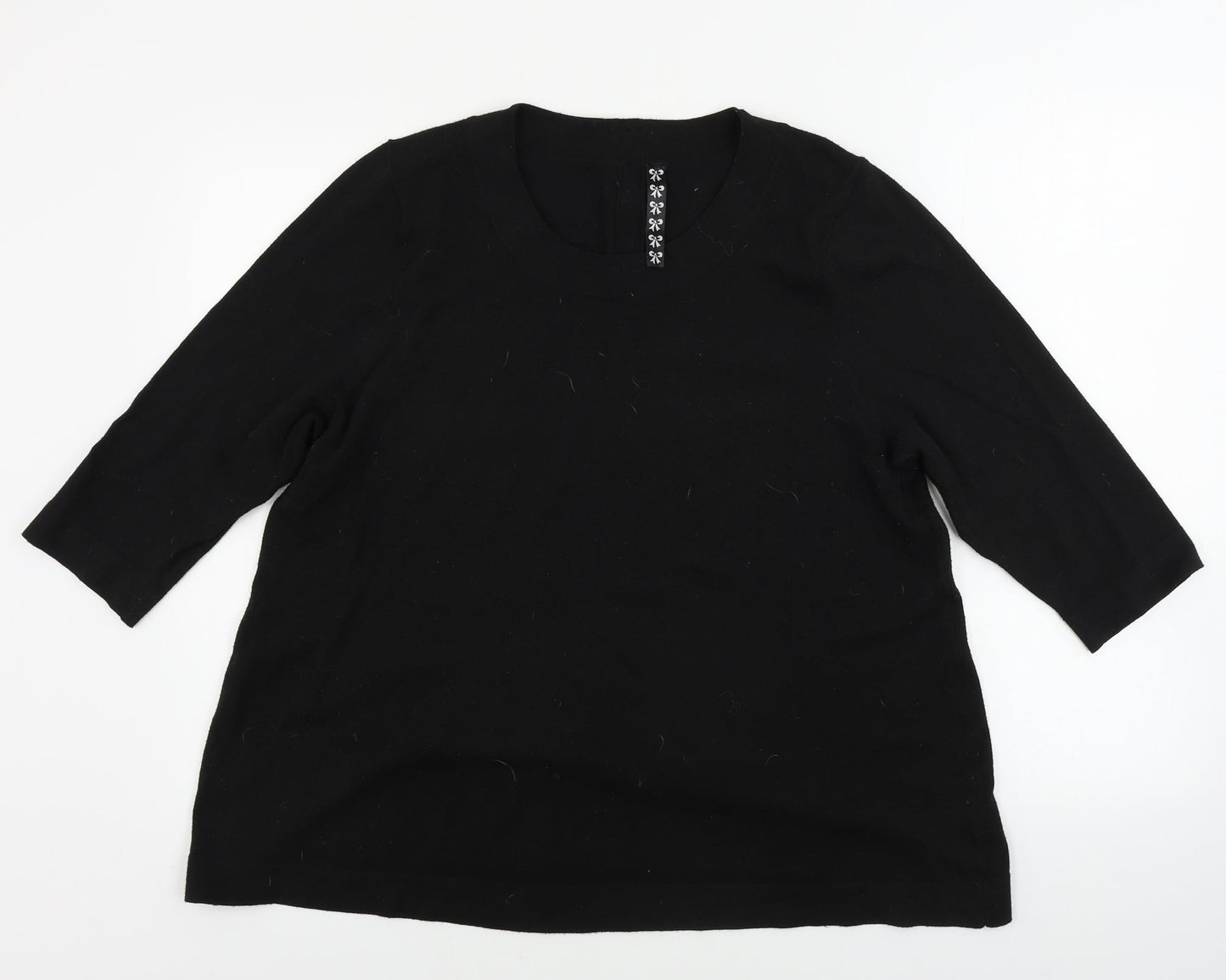 Womens UK Size 18 Preworn Black Pullover Jumper