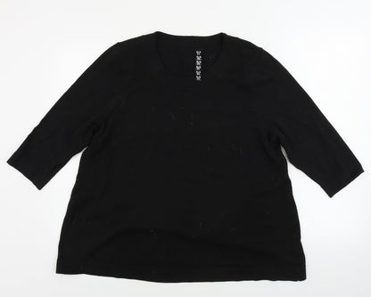Womens UK Size 18 Preworn Black Pullover Jumper