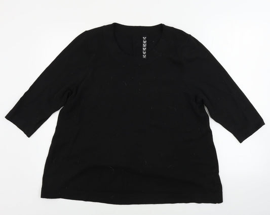 Womens UK Size 18 Preworn Black Pullover Jumper
