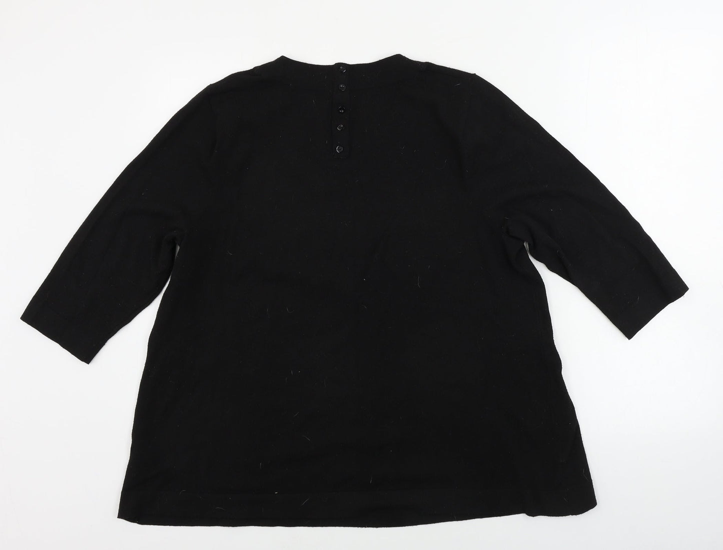 Womens UK Size 18 Preworn Black Pullover Jumper