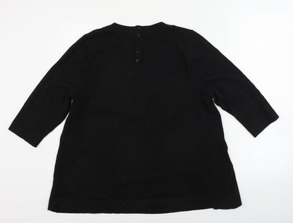 Womens UK Size 18 Preworn Black Pullover Jumper