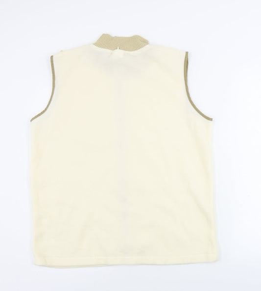 Womens UK Size M anne de lancay Ivory Gilet