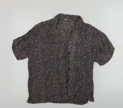 Womens UK Size S Preworn Grey Basic Button-Up