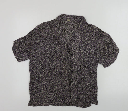 Womens UK Size S Preworn Grey Basic Button-Up